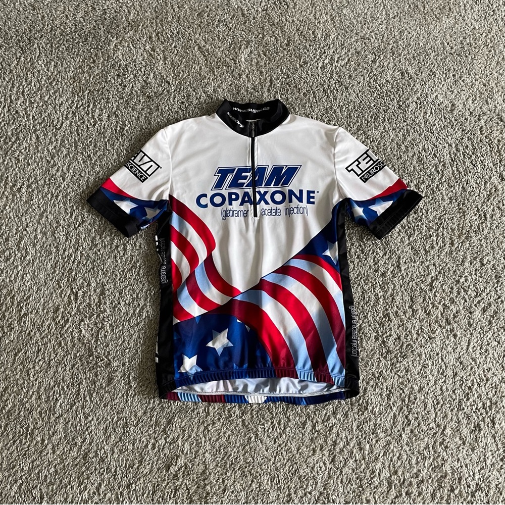 SUGOI Team Copaxone Cycling Jersey - Blue and White
